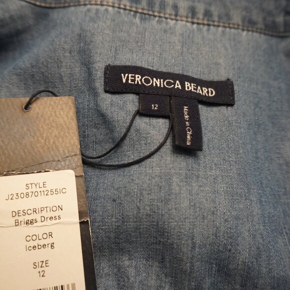 Veronica Beard Briggs Wrap Dress in Iceberg Blue Denim Size 12 New Tag - Picture 8 of 9